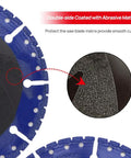 Close-up of 14 Inch Diamond Metal Cutting Disc All Purpose Cut Off Wheel with abrasive coating detail