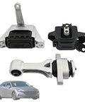 Engine Mounts And Automatic Transmission Mounts Three Piece Set For Hyundai Elantra 2021 2022 2023 2.0L Includes Trans Mount Bracket Side Mount And Torque Arm Built To Last Rock Solid. Three silver and black engine mounts shown for Hyundai Elantra.