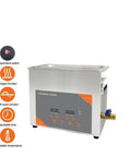 Heavy Duty 3L Ultrasonic Cleaner With Heater For Vinyl Records Carburetors Injectors Brass Auto Parts And Engine Components Digital Timer Temperature Control rustproof stainless steel tank with digital display.