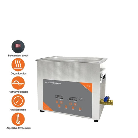 Heavy Duty 3L Ultrasonic Cleaner With Heater For Vinyl Records Carburetors Injectors Brass Auto Parts And Engine Components Digital Timer Temperature Control rustproof stainless steel tank with digital display.