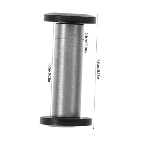 Top Tier Flat Head Knife Handle Screws Coupled With Heavy Gauge Stainless Steel Bolts Lock Down Blade Stability With Quick Thread Adjustments Tight Grip Badass Toolsmith Supply Pack measurement showing a stainless steel handle component.