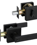 Matte Black Front Door Lock Set Three Pack With Single Cylinder Deadbolt And Keyed Entry Lever Built Tough Security Display