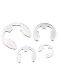 Stainless Steel E Clip Retaining Ring Kit For Shafts M1 2 To M10 20 Pc Circlip Washer Set