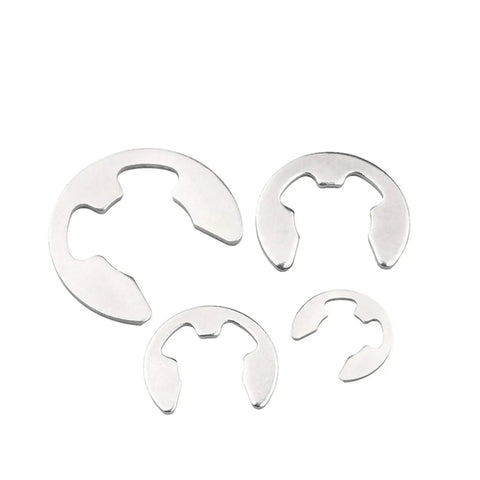 Stainless Steel E Clip Retaining Ring Kit For Shafts M1 2 To M10 20 Pc Circlip Washer Set