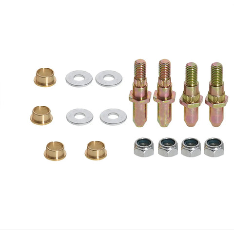 Chevy Silverado Suburban GMC Sierra Tahoe Door Hinge Pins and Bushing Kit Replacement 1999-2007, 4-Piece Zinc Plated Pins With Bushings