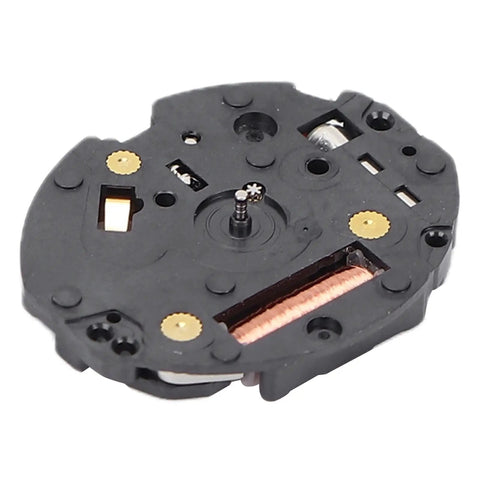 VX01 Automatic Watch Movement Plug And Play For Mechanical Wristwatches, black plastic gear kit and rods, top view