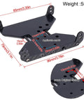 Carbon Fiber And Delrin Chassis Skid Plate And Transmission Plate For One Tenth RC Crawler Capra 1.9 UTB with dimensions shown