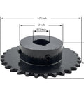 35B30 Roller Chain Sprocket For ANSI 35 Chain, 30 Teeth, Type B, Three Quarter Inch Bore, Hardened 1045 Carbon Steel