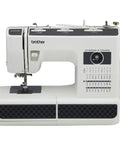 No Sweat Dead Simple Sewing Machine With 37 Built In Stitches And Automatic Needle Threader Including Drop In Top Bobbin and six versatile feet.