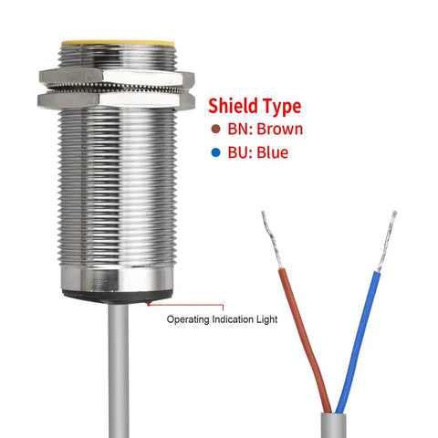 10mm Inductive Proximity Sensor Switch Embedded Cylindrical Type With 90 To 250V AC 2 Wire No Normally Open 400mA
