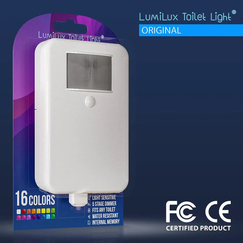 Packaging of Motion Sensor Toilet Night Light With 16 Color LED For Easy Late Night Trips And Bathroom Mood Lighting Auto On