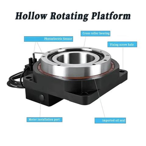 Heavy Duty Hollow Rotary Indexing Plate For CNC Router 4Th And 5Th Axis Tilt Table Using Zero Play 360 Rotation with cross roller bearing