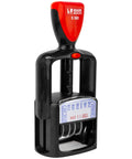 Self Inking Date Stamp With Received Phrase Built As A Slick Reliable Workhorse For Busy Clutter Free Desks Featuring Clean Shield Finger Guard And Smooth Twist Mechanics Delivering Zero Hassle Performance For Your Daily Paperwork Grind, showcasing date and received markings.