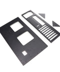Open Air PC Case Frame For ATX Micro ATX And ITX Motherboards components on white background