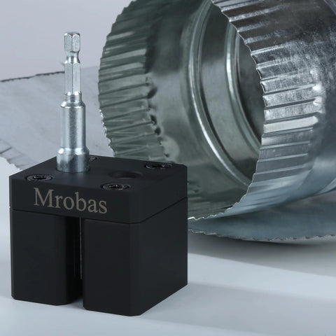 C5A2 Impact Power Assisted Crimper tool near galvanized round pipe for HVAC ductwork