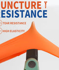 Orange nitrile disposable gloves, latex-free, medium, 3.5 mil, 100 count.