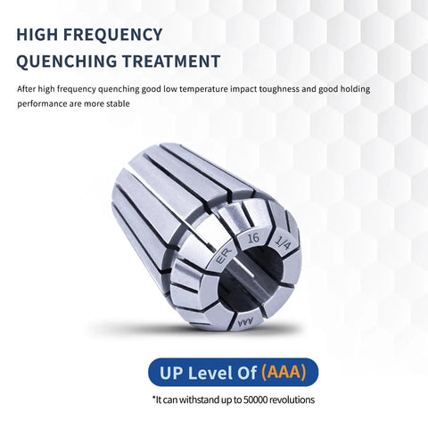 ER16 5/16 Inch Spring Collet Set For CNC Milling And Engraving, Ultra High Precision 0.008 mm Accuracy, 65Mn Steel, 5000 RPM