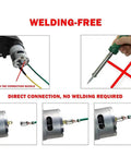 High Torque 24V RS555 Gearbox Upgrade for Ride On Toys showing welding-free connection detail