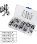 50 pcs quick thread inserts with storage case M3 self tapping thread inserts stainless steel inner thread reinforcement set