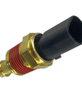 Close-up view of WEITARI engine coolant temperature sensor with brass threaded body and black plastic connector