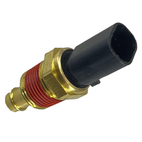 Close-up view of WEITARI engine coolant temperature sensor with brass threaded body and black plastic connector