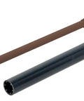 Pro Grade Brown Gutter Fascia Screws 5 16 By 7 Inch 25 Pack For Wood Roof Gutters displayed with a brown screw and black fastener.