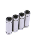 LM8LUU Linear Ball Bearing 8x15x45mm Pack of Four For CNC Rigs And 3D Printer Builds, Smooth Precise Linear Motion Bushings With Durable Bearing Steel