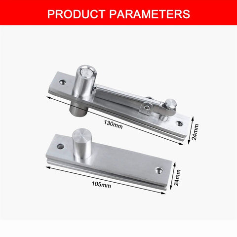 360 Degree Shaft Swivel Wood Door Hinge With Concealed Mount And Adjustable Gap Up And Down Pivot Hardware shown in detail
