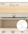 Heavy Duty 14 Inch Drawer Slides Set, Six Pack Center Mount, Bottom Mount And Undermount Options, Three Quarter Extension Rails For Dresser Cabinet And Furniture Upgrade with white spacers