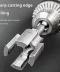 Close-up of Heavy Duty 4-in-1 Water Pipe Threader Kit head, showcasing sharp edges for quick and precise pipe cutting.