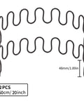 20 Inch Sofa Replacement Springs With 8 Heavy Duty S Clips And A Durable Back Bend Design For Quick Furniture Repair showing two carbon steel springs.
