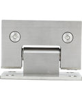 Heavy Duty Stainless Steel Door Hinges Set Of 2 Rock Solid 90 Degree Corner Brackets For Closet Cabinet And Bathroom Rust Proof viewed from the front.