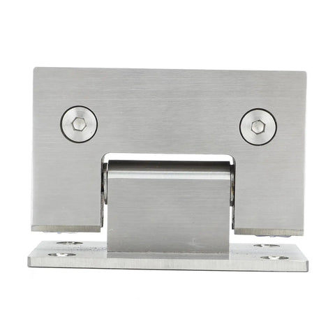 Heavy Duty Stainless Steel Door Hinges Set Of 2 Rock Solid 90 Degree Corner Brackets For Closet Cabinet And Bathroom Rust Proof viewed from the front.