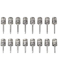 Sixteen driver bits from Implant Torque Wrench Set 10 To 70 Ncm Universal Screwdriver Ratchet Tool for precise installations