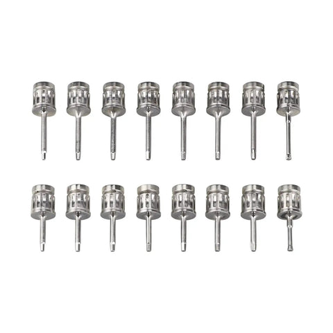 Sixteen driver bits from Implant Torque Wrench Set 10 To 70 Ncm Universal Screwdriver Ratchet Tool for precise installations