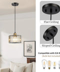 Total Glow Up Modern Crystal Pendant Lights For Kitchen Island In Sleek Black And Gold Height Adjustable Hanging Chandelier For Dining Room Decor over couch.