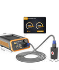 Pro Grade Paintless Dent Repair Kit With Heavy Cut Resistant Gloves Fast Auto Body Straightener main unit with digital screen and cable