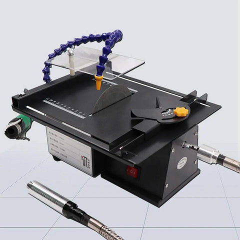 Genuine Usa Stock Ready To Roll Heavy Duty 7Speed Bench Grinder For Gem Faceting jade polishing with adjustable cutting surface.