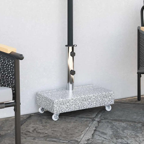 Built Tough Heavy Duty Patio Umbrella Base With Wheels ✓