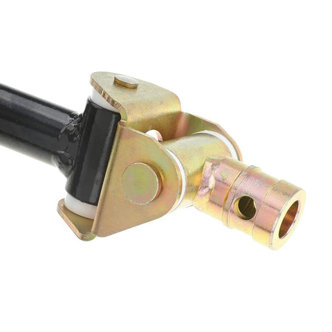 Black Shift Linkage Kit For Acura Integra 1994 2001 And Honda Civic 1992 2000 B Series Engine Only Direct Fit Performance Upgrade Easy Install Hardware Included, close-up of black steel joint with zinc-plated hardware