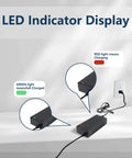 54.6V 1.5A UL Certified Electric Scooter And E Bike Charger with LED indicator display showing red and green lights