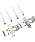 Upgrade Your Ride With This Front Brake Pad Pin Installation Kit For The Peugeot 406 Years 1997 Through 2004. This Complete Metal Hardware Set Includes Essential Clips And Pins To Ensure A Direct Fit Replacement That Fixes Worn Disc Brake Caliper Issues.