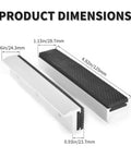 Heavy Duty 5 Inch Aluminum Alloy Bench Vise Jaw Pads With Strong Magnetic Rubber Guards For Gritty Wood Or Metal Jobs Built Tough As Nails Straight Up Reliable Everyday, product dimensions displayed.