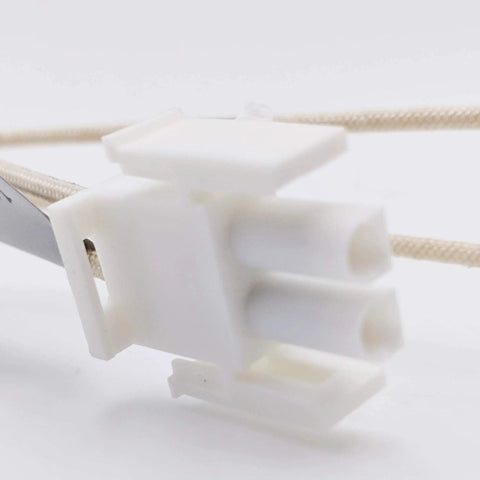 Close-up of Gas Range Hot Surface Igniter Assembly Replacement For Specific Models Only connector with 8-inch leads.