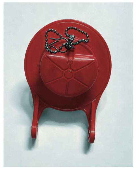 Top view of Toilet Baffle Replacement For GA715014-GEG1 Red Durable Plastic Floor Mounted Install