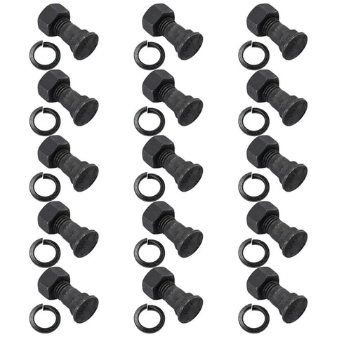 15 Piece Bolt Nut Washer Kit 5J4773 DBD90 0004 Compatible With D4H D5 Excavator 321C Replacement Hardware For Pallet Jack And Lift Truck Wheels beefed up heavy equipment maintenance, black bolts and washers