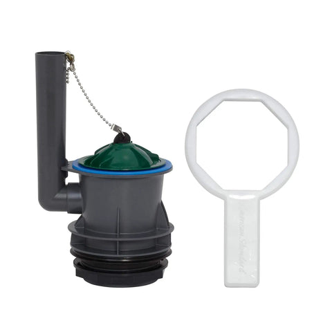 Champion Universal Replacement Flush Valve For Champion Four System Black Fits Most Two Piece Toilets With Seven Inch Tube And Three Quarter Inch Chain Length OEM Grade Genuine Part Ready To Install In Home Or Commercial Bathrooms