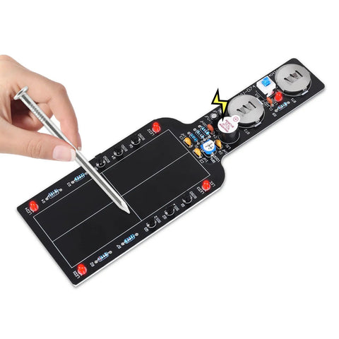 Close view of Metal Detector Soldering Project Kit For Newbies And Curious Tinkerers Learn Hands On Electronics with components