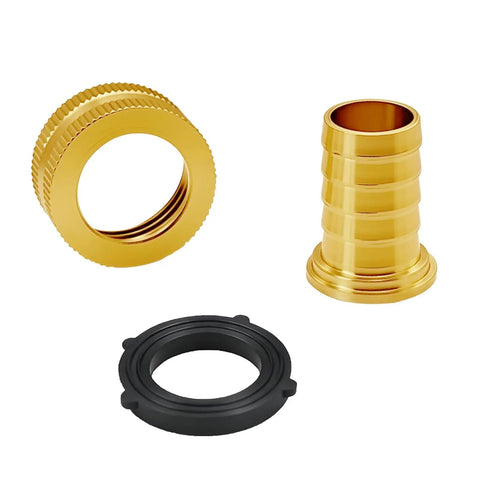 Premium 2-Pack Solid Brass Garden Hose Connector with 3/4 Inch Barb To Female GHT Thread For Tough Outside Sprinklers And Faucet Hookups brass hose fitting parts