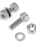 170 Pcs Stainless Steel M5 And M6 Hex Socket Head Cap Screws Kit With Washers And Nuts For Industrial Electrical And Construction Projects